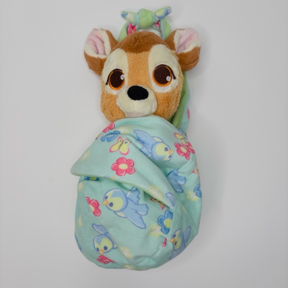 Disney Parks Exclusive - Plush Pillow - Baby in Blanket Pouch Bambi - Picture 1 of 10
